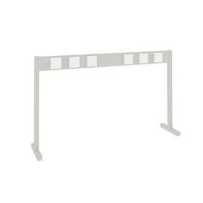 Полка для стола с 6-ю розетками (стойка) 1175x690 мм, белый металл