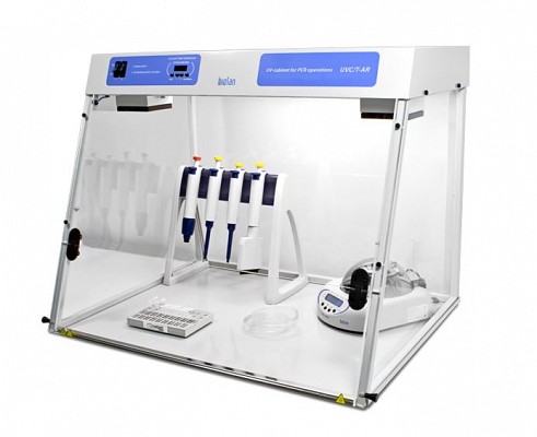 Бокс UVC/T-AR DNA Cleaner ПЦР Бокс для стерильных работ с УФ-рециркулятором, эл/таймером, арт. BS-040102-AAA, BioSan